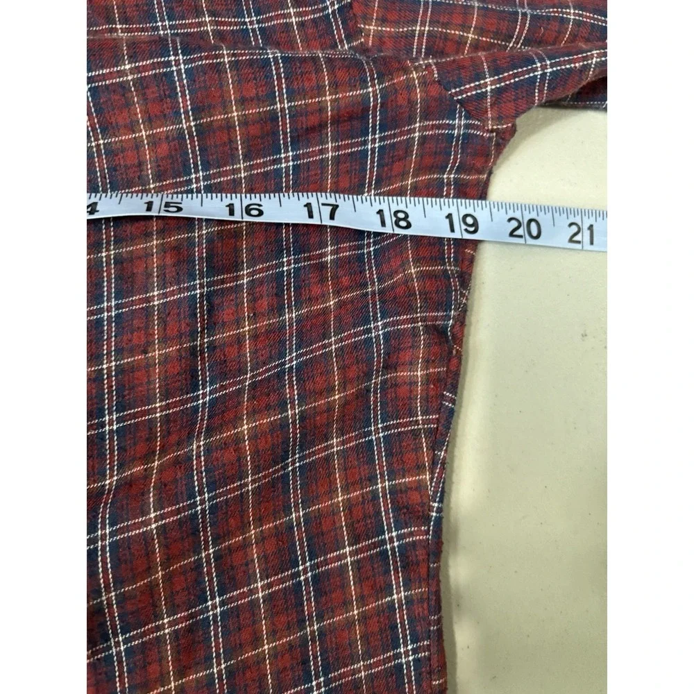 Vintage 80s Levi Strauss & CoPlaid Red Mens Shirt size Small